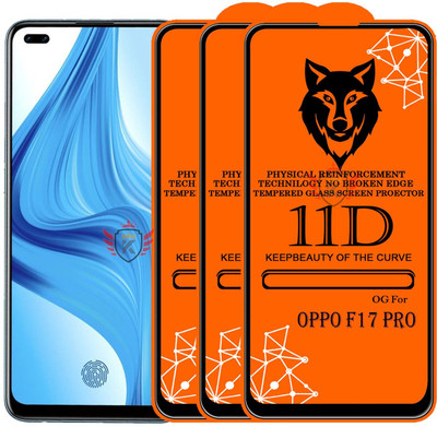 KING COVERS Edge To Edge Tempered Glass for OPPO-F17 Pro(Pack of 3)