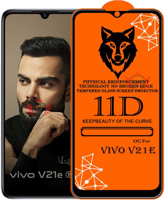 KING COVERS Edge To Edge Tempered Glass for VIVO-V21E(Pack of 1)