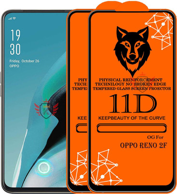 KING COVERS Tempered Glass Guard for Oppo Reno2 F(Pack of 2)