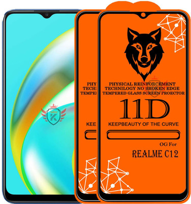 KING COVERS Tempered Glass Guard for REALME-C12(Pack of 2)