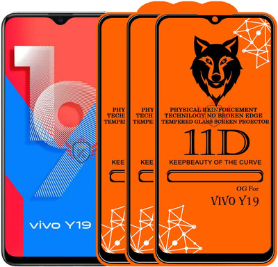 KING COVERS Edge To Edge Tempered Glass for VIVO-Y19(Pack of 3)