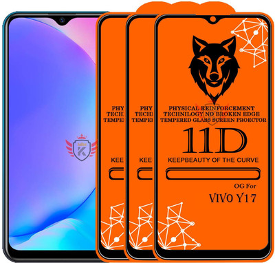 KING COVERS Edge To Edge Tempered Glass for VIVO-Y17(Pack of 3)