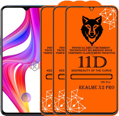 KING COVERS Edge To Edge Tempered Glass for Realme X2 Pro(Pack of 3)
