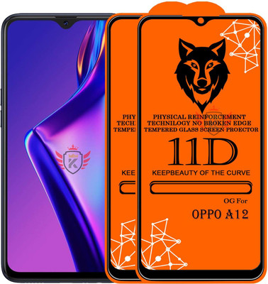 KING COVERS Tempered Glass Guard for OPPO-A12(Pack of 2)
