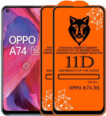 KING COVERS Tempered Glass Guard for OPPO-A74 5g(Pack of 2)
