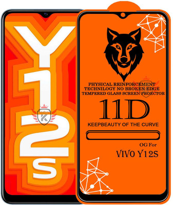 KING COVERS Edge To Edge Tempered Glass for VIVO-Y12s(Pack of 1)