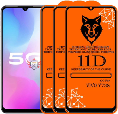 KING COVERS Edge To Edge Tempered Glass for VIVO-Y73s(Pack of 3)