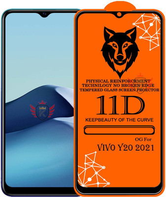KING COVERS Edge To Edge Tempered Glass for VIVO-Y20 2021(Pack of 1)