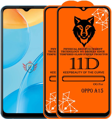 KING COVERS Tempered Glass Guard for OPPO-A15(Pack of 2)