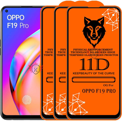 KING COVERS Edge To Edge Tempered Glass for OPPO-F19 PRO(Pack of 3)