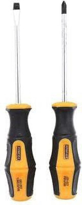 Siaan 2-Piece Screwdriver Set Yellow/Black/Silver 1.0 x 5 x 100, PH1 x 100mm Long Handle Screwdriver Set(Pack of 2)