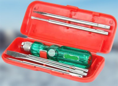 NBS Screwdriver Kit of 6 Bits and 1 Handle (Multipurpose Tool and Usage) Standard Screwdriver Set(Pack of 7)