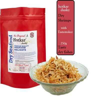hotkar Dry and Salted Prawn Fish / Sukat / Chingri Fish/Sukya Karandi (small) Whole(250 g, Pack of 1)