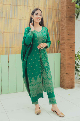 Afsa Wool Printed Suit Fabric