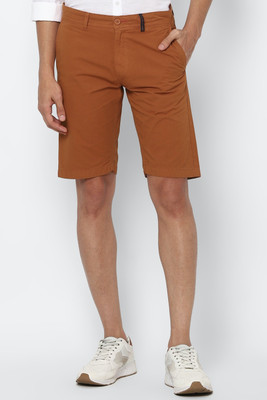 Allen Solly Solid Men Orange Regular Shorts