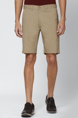 PETER ENGLAND Solid Men Khaki Regular Shorts