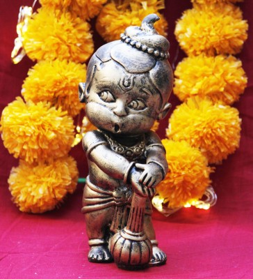 Flipkart SmartBuy Divine Resin Hanuman Ji Statue - Spiritual Home Decor - Symbol of Strength Decorative Showpiece  -  21 cm(Polyresin, Gold)