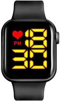 UTurn KIDS DIGITAL LED SMART WATCH `(Black Strap, Size : FREE SIZE)