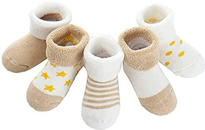 MOMISY Baby Boys & Baby Girls Printed, Solid, Striped Ankle Length(Pack of 5)