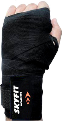 SKYFIT BLACK HAND WRAP FOR MEN AND WOMEN Gym & Fitness Gloves(Black)