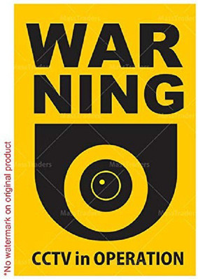 KREEPO 25.4 cm 4 x SIGNSTICKER CCTV Sign Self Adhesive Warning Sign/Safety Sign/Security Sign Decal Vinyl Stickerpack of 4 Self Adhesive Sticker(Pack of 4)