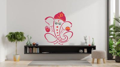 Vijaya enterprises 62 cm Shri Ganesh Wall Stickers For Home Size Self Adhesive Sticker(Pack of 1)
