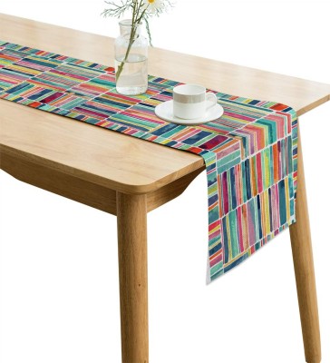fabrigaanza Multicolor 152 cm Table Runner(Polyester)