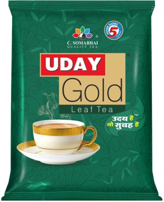 C. SOMABHAI (Quality Tea) Uday Gold CTC Leaf Tea - 1 kg, Assam & Dooars CTC Leaves, Black Tea, Chai Patti Black Tea Pouch(1 kg)
