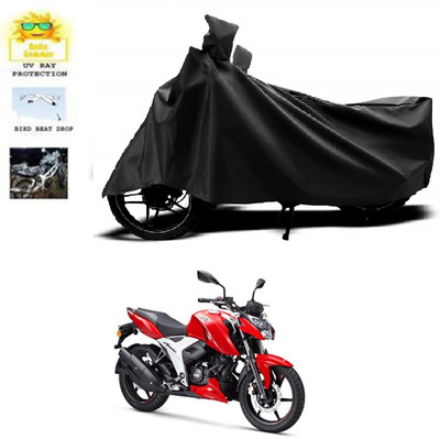 CARFAB Waterproof Two Wheeler Cover for TVS(Apache RTR 200 Fi E100, Black)