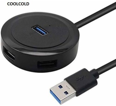 coolcold USB Extension USB Hub 3.0 4-Port Portable Data Board with 1.2m Cable for Mac, iMac, MacBook Pro Air, Ultrabooks, Tablet, Laptop, PC, Windows, Mac OS X and Linux XL-6032 USB Hub(Black)