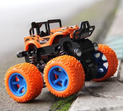 FORSIKHA Mini Monster Racing Truck Toy Pull Back Cars Sports Stunt Car Manual Action Toys(Orange, Pack of: 1)