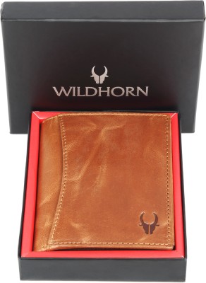 WILDHORN Men Casual Tan Genuine Leather Wallet(11 Card Slots)
