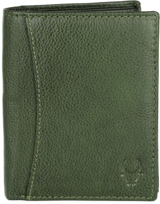 WILDHORN Men Casual Green Genuine Leather Wallet(11 Card Slots)