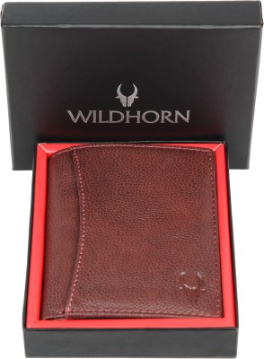 WILDHORN Men Casual Maroon Genuine Leather Wallet(11 Card Slots)