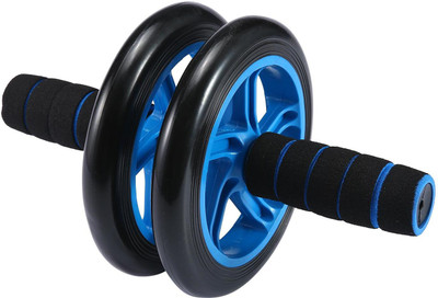 Flipco Double Exerciser Wheel Ab Exerciser Ab Roller Wheel for Abs Workouts with Knee Pad Ab Exerciser(Multicolor)
