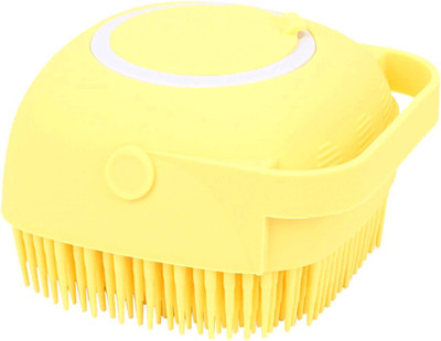 AddIntoCart , Silicone Soft Bath Body Brush with Shampoo Dispenser - Skin Massage Brush Bath