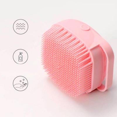 AddIntoCart Body Cleaning Bath Brush, Silicone Soft Bath Body Brush with Shampoo Dispenser