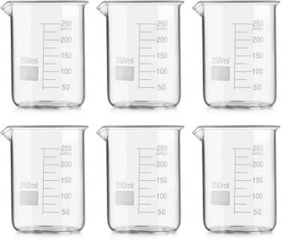Z GLASS 250 ml Measuring Beaker(Pack of 6)