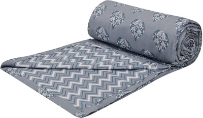 Trance Home Linen Printed Double Dohar for  Mild Winter(Cotton, Aurora Grey)