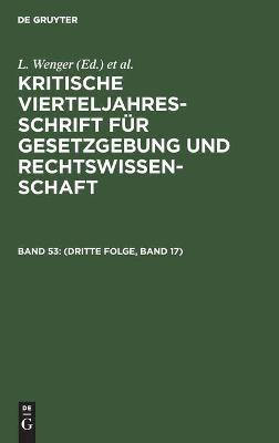 (Dritte Folge, Band 17)(German, Hardcover, unknown)