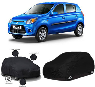 POLYMAXCARCOVER Car Cover For Maruti Suzuki Alto 800 (With Mirror Pockets)(Black, For 2020 Models)