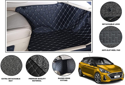CYMA Leather 7D Mat For  Hyundai i20(Black)