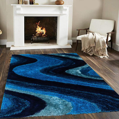 RM Handloom Multicolor, Blue Polyester Carpet(7 ft,  X 5 ft, Rectangle)