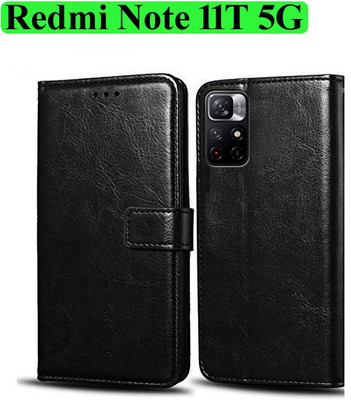 Wynhard Flip Cover for Redmi Note 11T 5G, POCO M4 Pro 5G(Black, Grip Case, Pack of: 1)