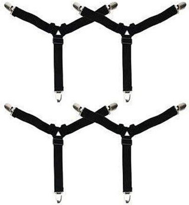Maharaj Mall NA free elastic magnetic clip(Set of 4, Black)