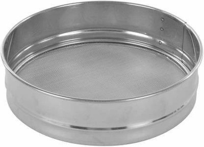 Maa shitla store Stainless Steel Atta Maida Sieve Strainer, Flour Sieve/Chalni Sieve (Steel Pack of 1) Collapsible Sieve(Steel Pack of 1)