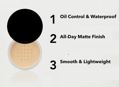 Aylily Matte High Definition Loose Powder Soft Natural Translucent Coverage Compact(Beige, 15 g)