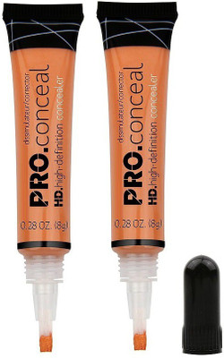 Amaryllis 3D Soft Pro Concealer For All Skin Tone Pack of 2 Concealer(orange, 16 g)