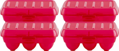 KUBER INDUSTRIES Plastic Egg Container  - 270 ml(Pack of 4, Pink)