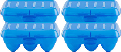 KUBER INDUSTRIES Plastic Egg Container  - 270 ml(Pack of 4, Blue)